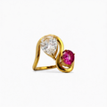 Anillo irregular con chispitas AN4009G38