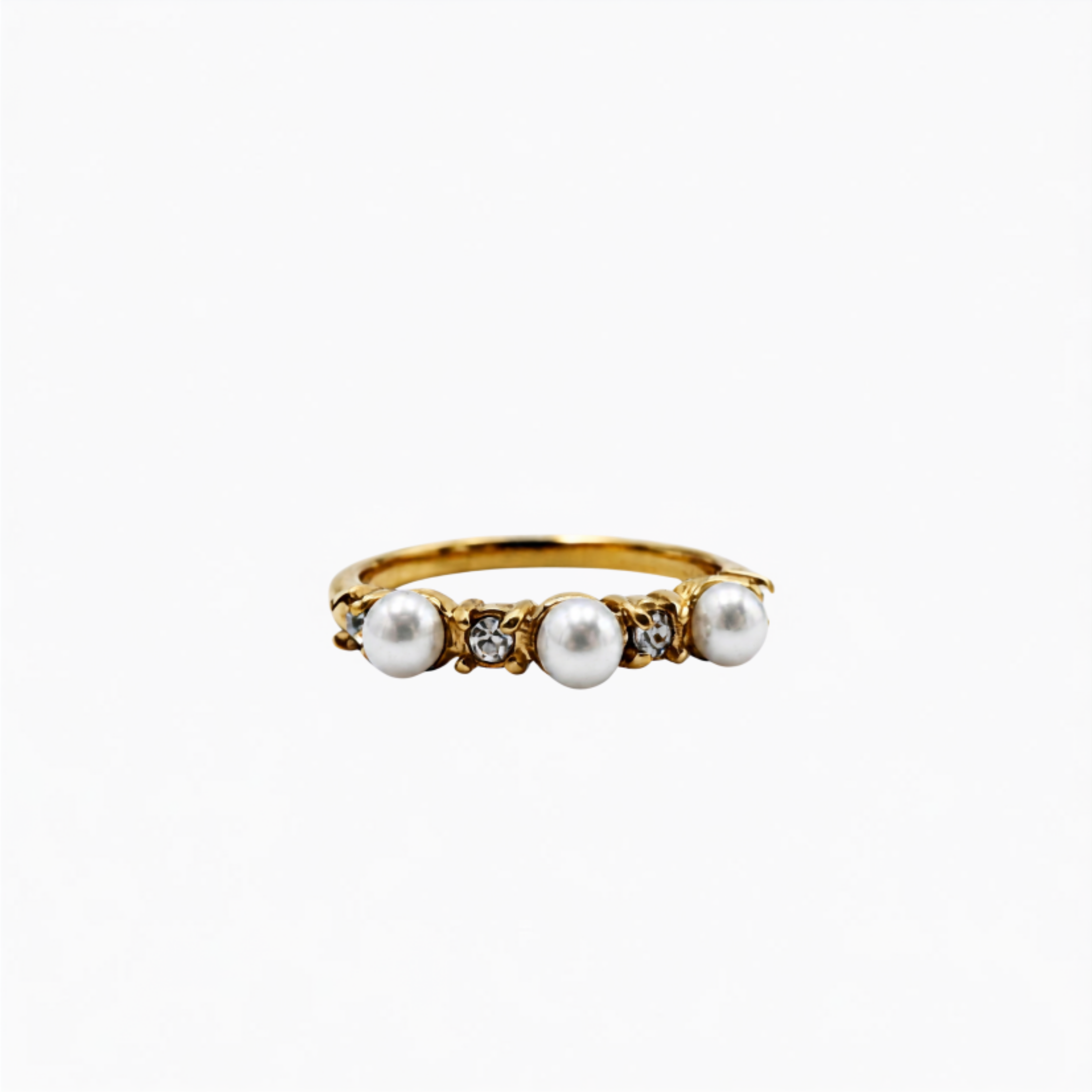Anillo delgado con perlitas AN4010G26