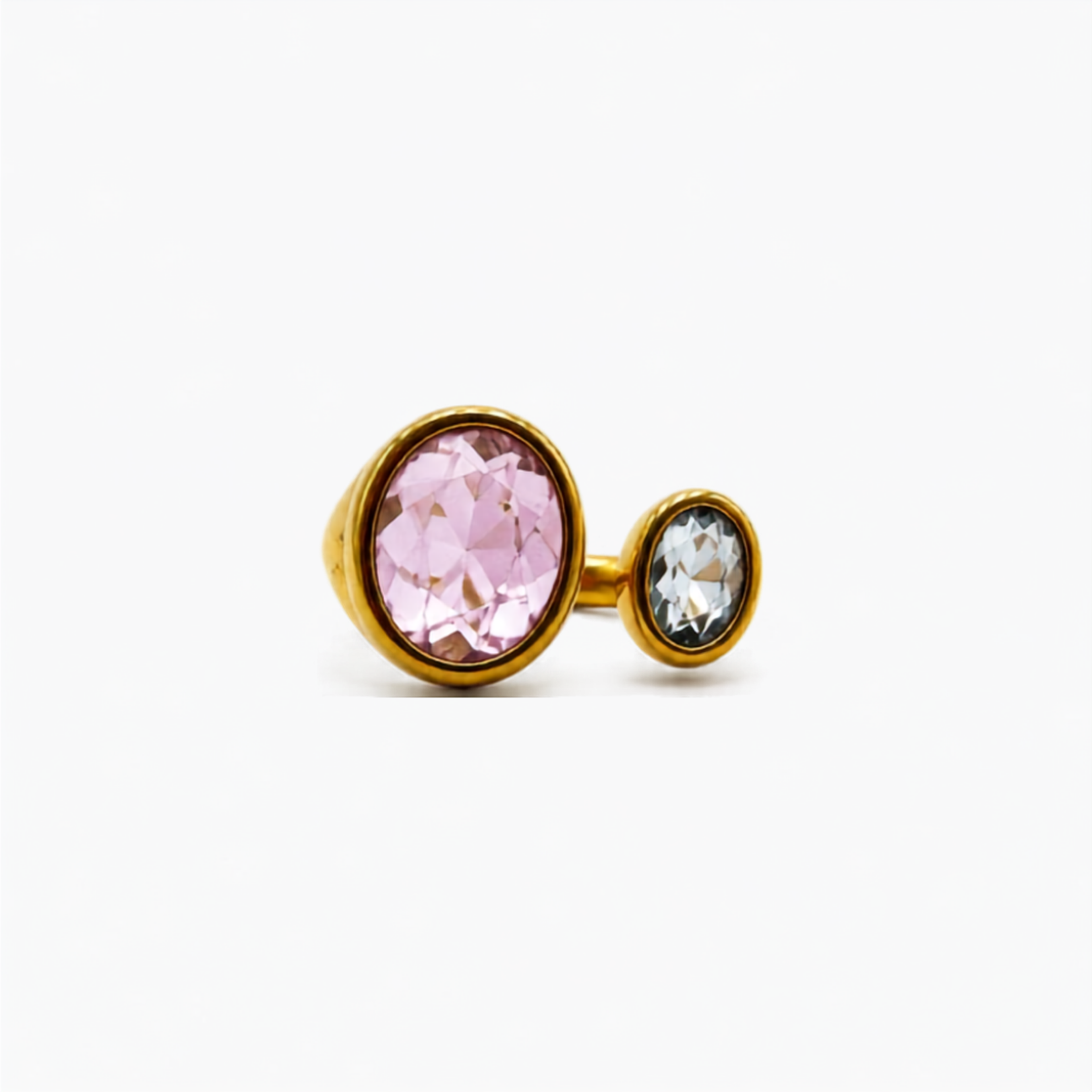 Anillo con chispitas blanca y rosada AN4007G70