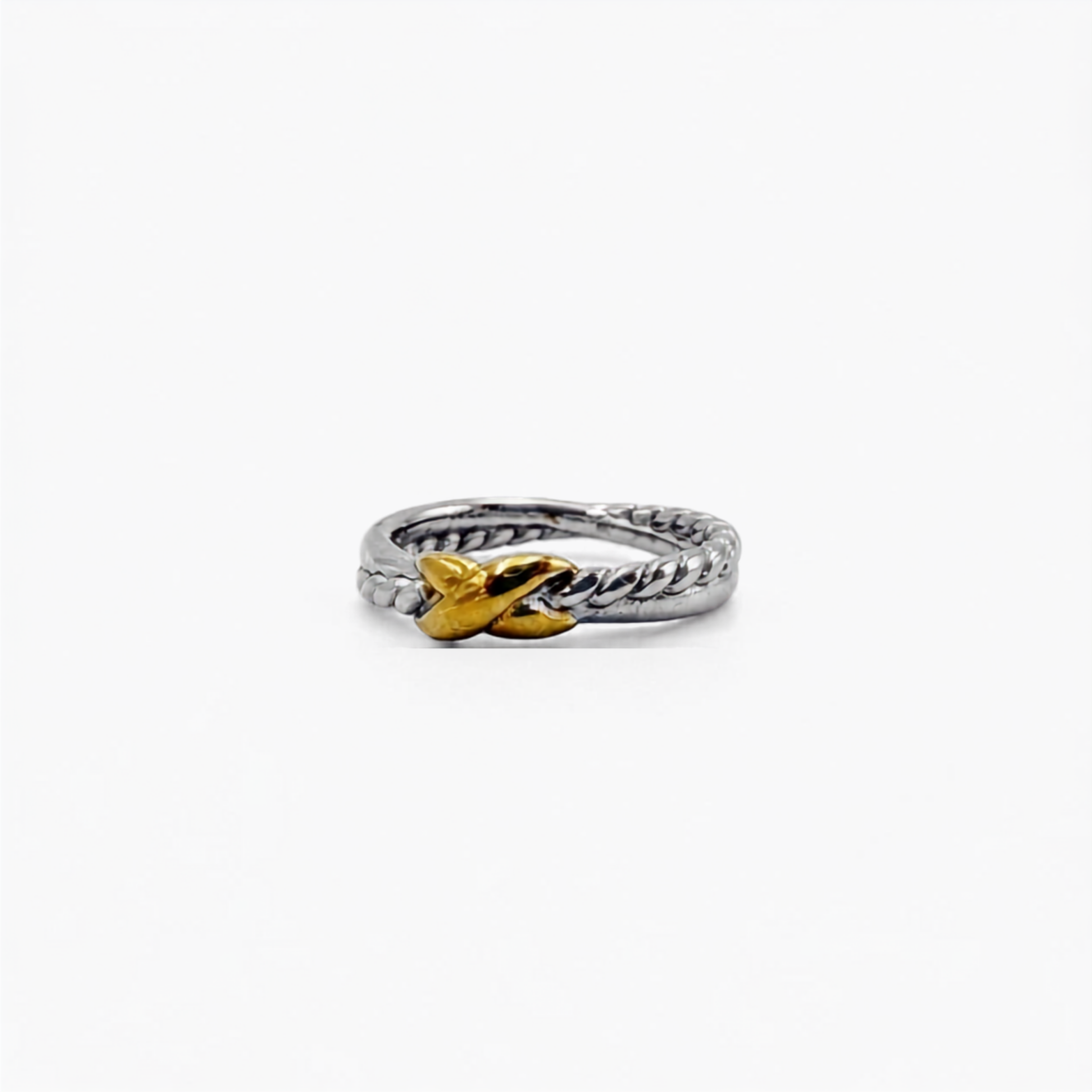 Anillo mixto delgado de nudo AN4013G68