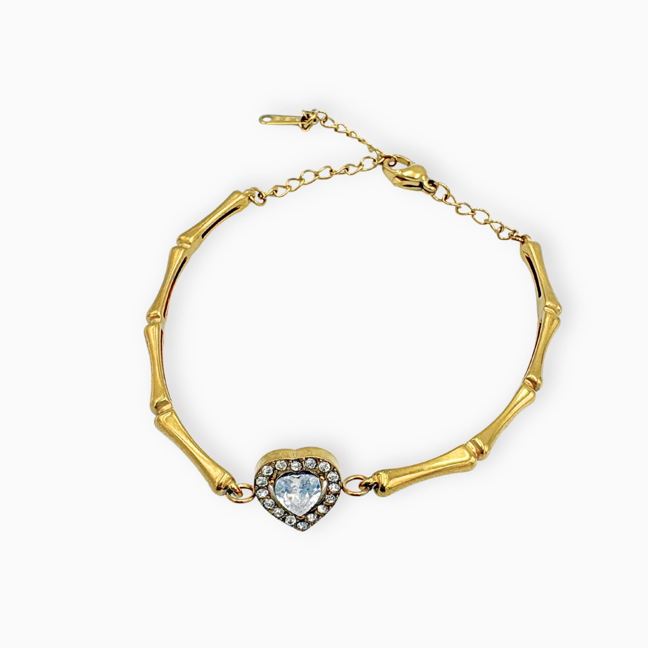 Pulsera semi aro de corazón PU2154G70