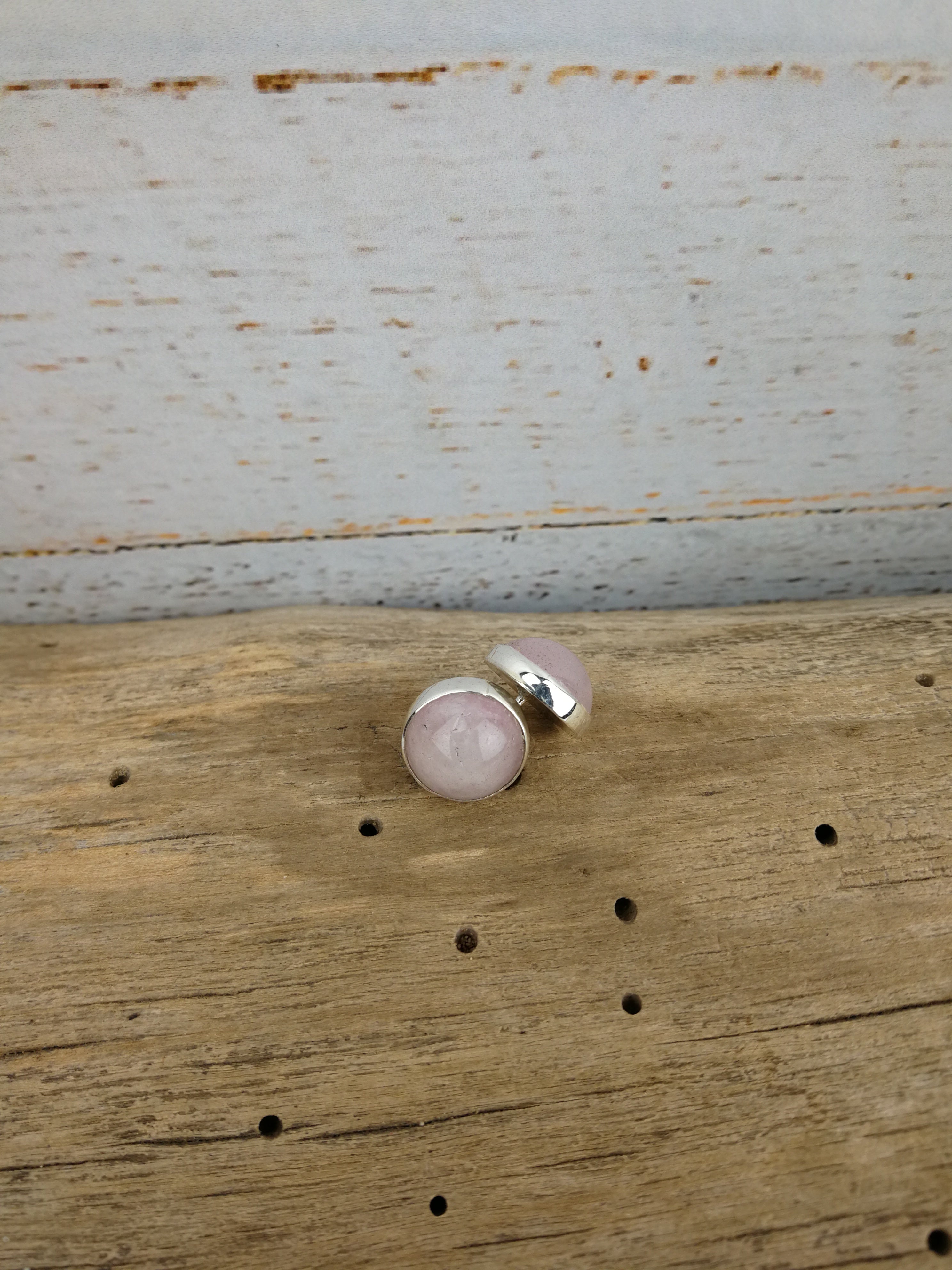 ARETES DE PLATA 925 Y CUARZO ROSA AR0886M41