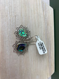 ARETES DE PLATA 925 Y ABULÓN