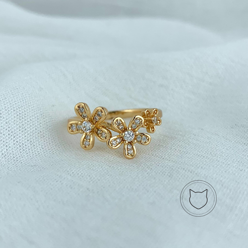 ANILLO DE BAÑO DE ORO Y CRISTALES AN3025G30