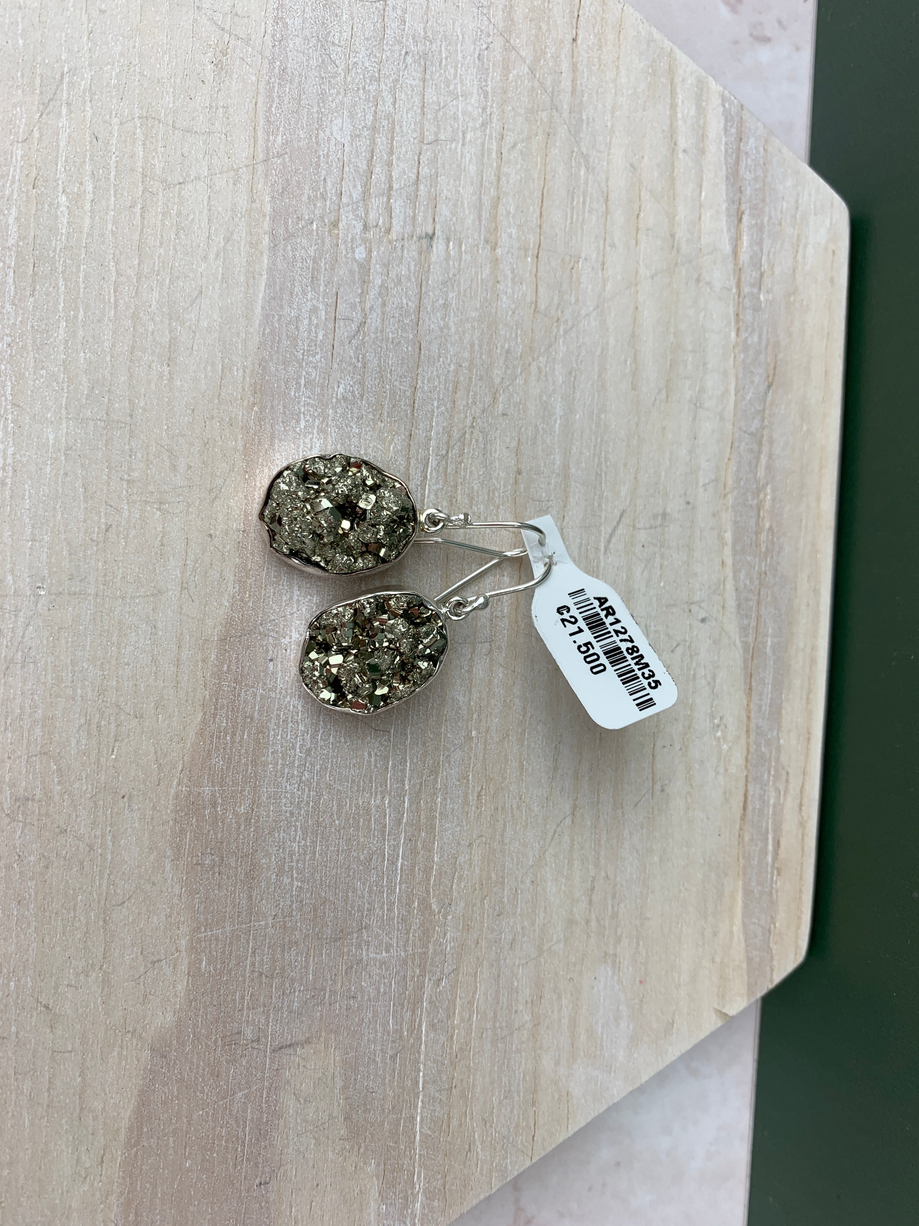 ARETES DE PLATA 925 Y PIRITA