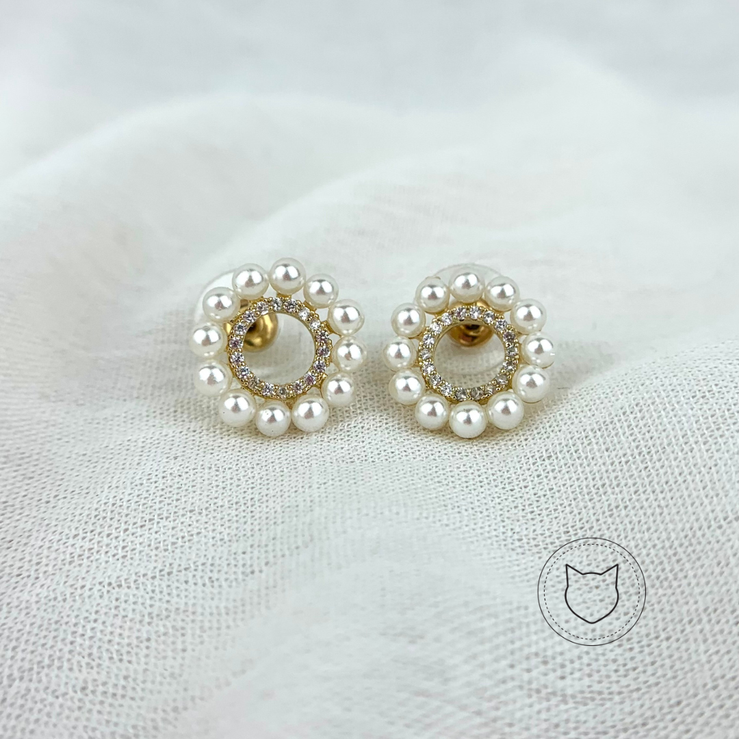 ARETES DE BAÑO DE ORO Y CRISTALES AR1767G30
