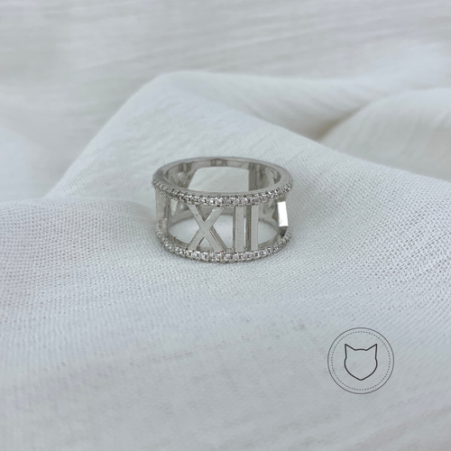 ANILLO DE PLATA 925 RODINADA Y CRISTALES EN MICROPAVÉ AN0109M
