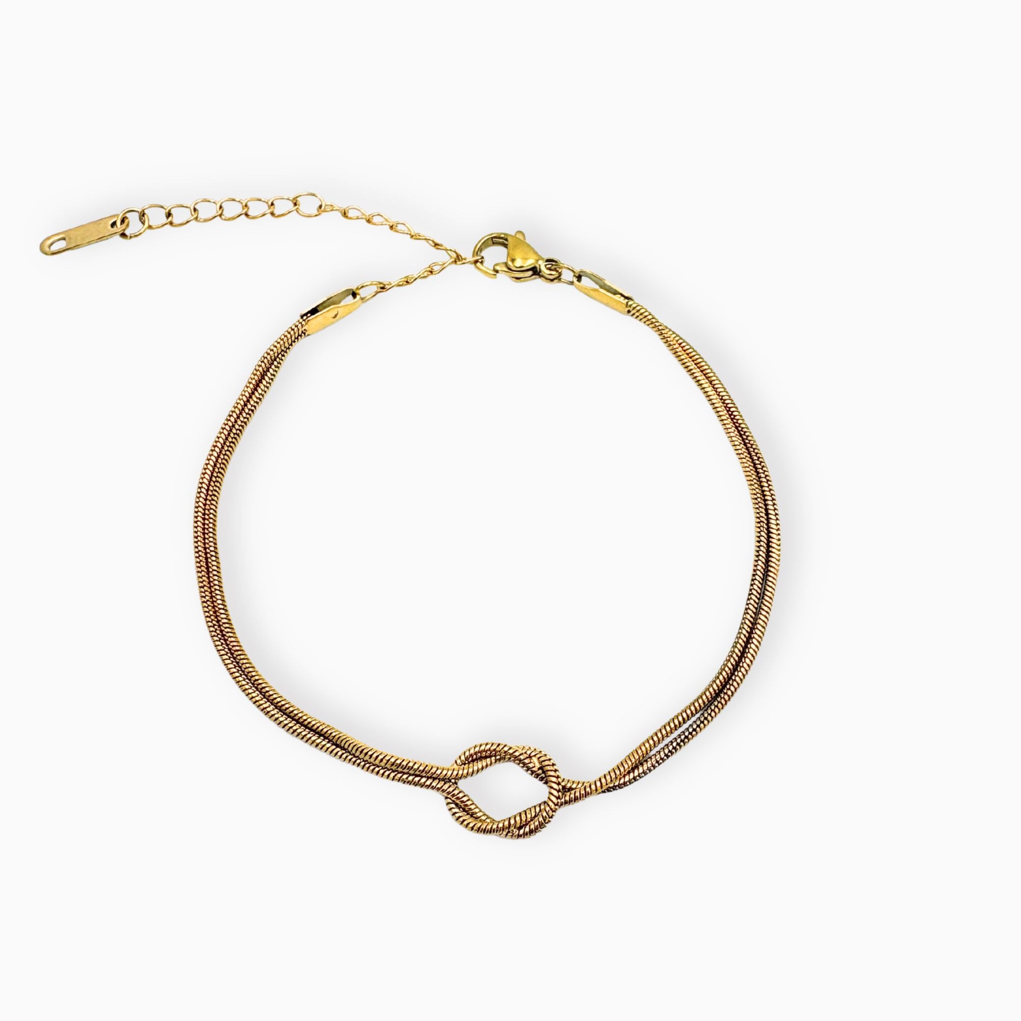 Pulsera nudito básica dorada PU2152G126