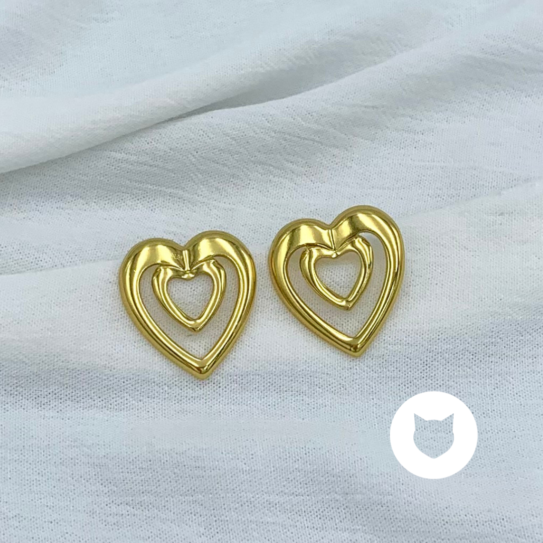 ARETES DE ACERO INOXIDABLE CORAZÓN AR2882G91