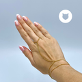 PULSERA DOBLE DE ACERO INOXIDABLE CON EXTENSIÓN AL DEDO PU1897G45