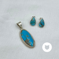SET DE PLATA 925 Y TURQUESA SE1066M37