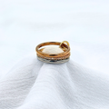 ANILLO ACERO TRIPLE TRES METALES AN3865G28
