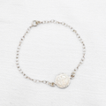 PULSERA DE CADENA FINA CON MEDALLA DE SAN BENITO EN PLATA PU2046F40