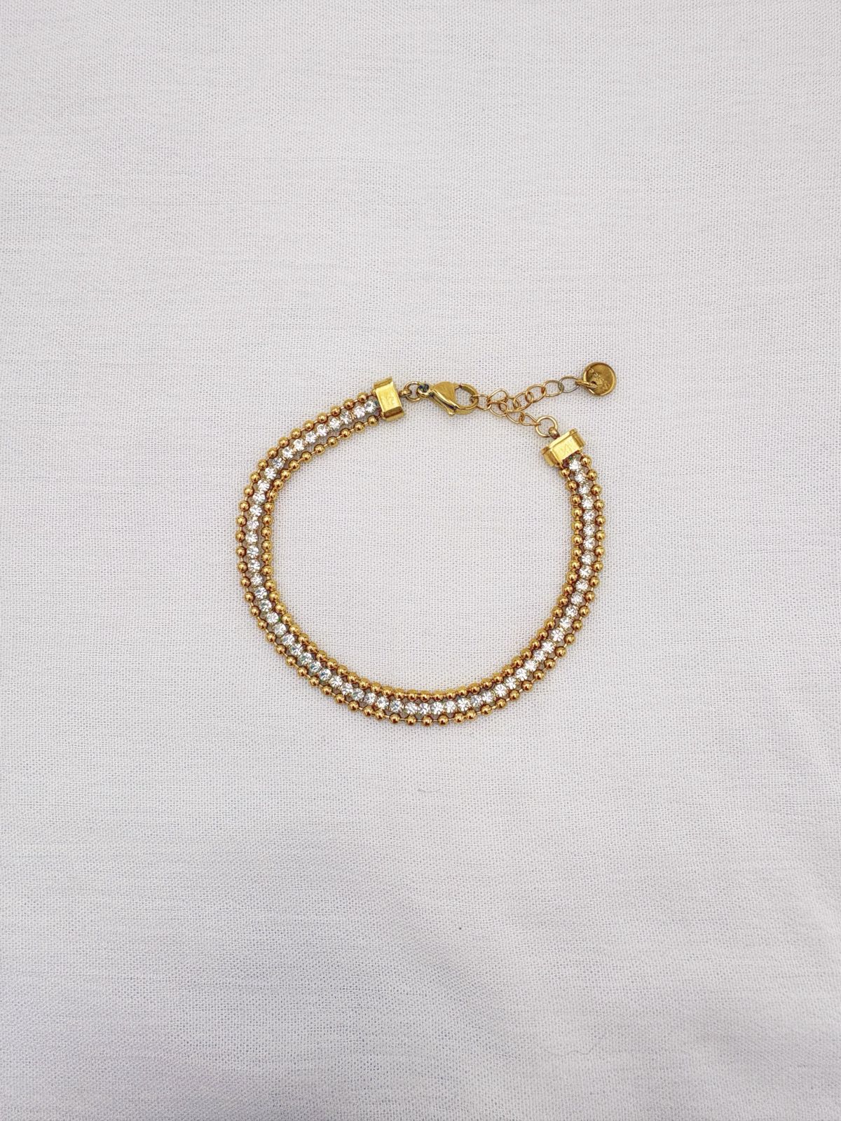 Pulsera Tennis de Tres Hileras con bolitas  PU2062G54