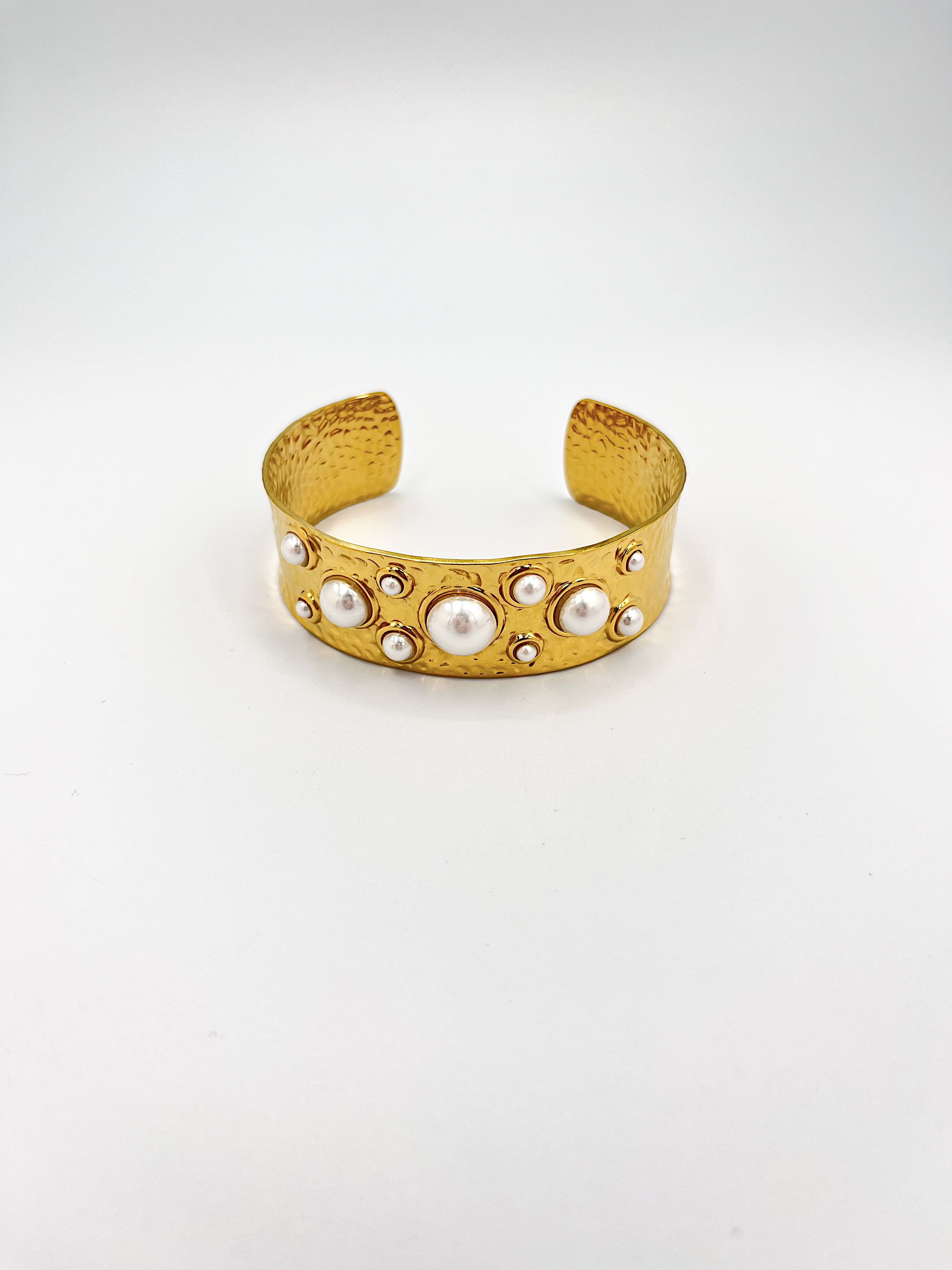 BRAZALETE DE ACERO CON PERLAS PU2091G46
