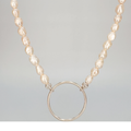 Collar de perlas cultivadas barrocas y aro central en plata CO1918F39