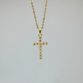 COLLAR CON CRUZ CON CIRCONIAS CO1945G138 TIENDA A&C