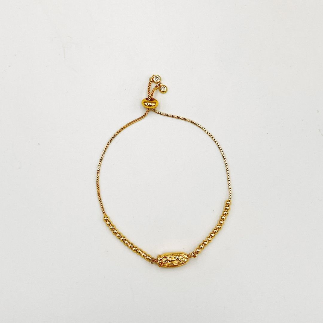 PULSERA DE NUESTRA SEÑORA DE GUADALUPE BAÑO DE ORO PU2100G50