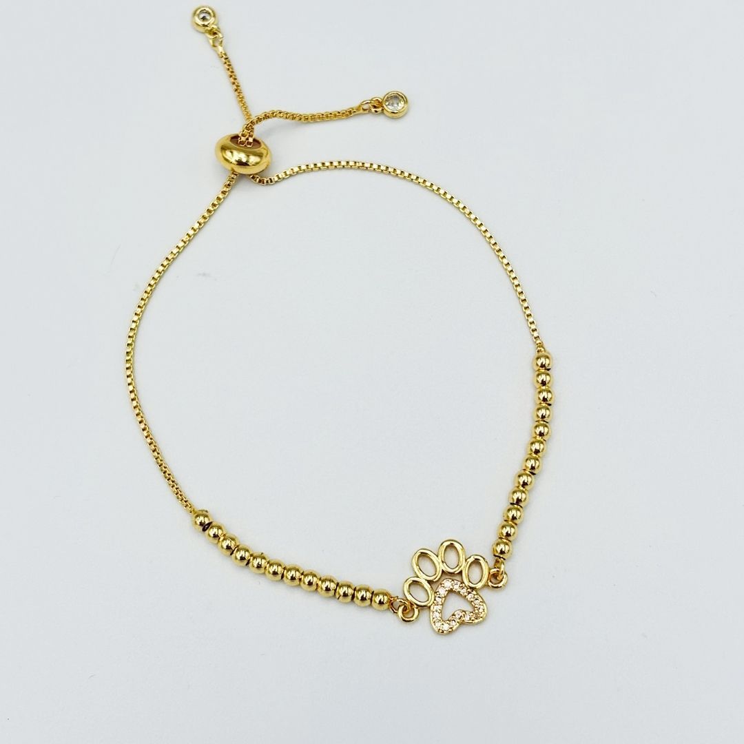 PULSERA DE BAÑO DE ORO CON HUELLA PU2108G45