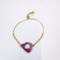 PULSERA DE DRUSA DE AGATA EN BAÑO DE ORO PU2110G28