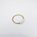 ANILLO DELICADO CON FILA DE PERLAS CULTIVADAS EN ACERO AN3963G36