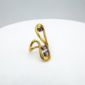 ANILLO DE ACERO CON CRISTALES EN LILA TALLA 6 AN3975G37