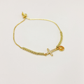PULSERA DE CRUZ CON S. jUDAS TADEO BAÑO DE ORO PU2121G59