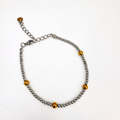 PULSERA DE ESFERAS BITONO EN ACERO  PU2128G197