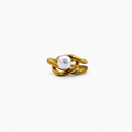 Anillo dorado con perla artificial AN4005G63