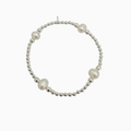 Pulsera de bolitas plata y perlas cultivadas PU2145L24