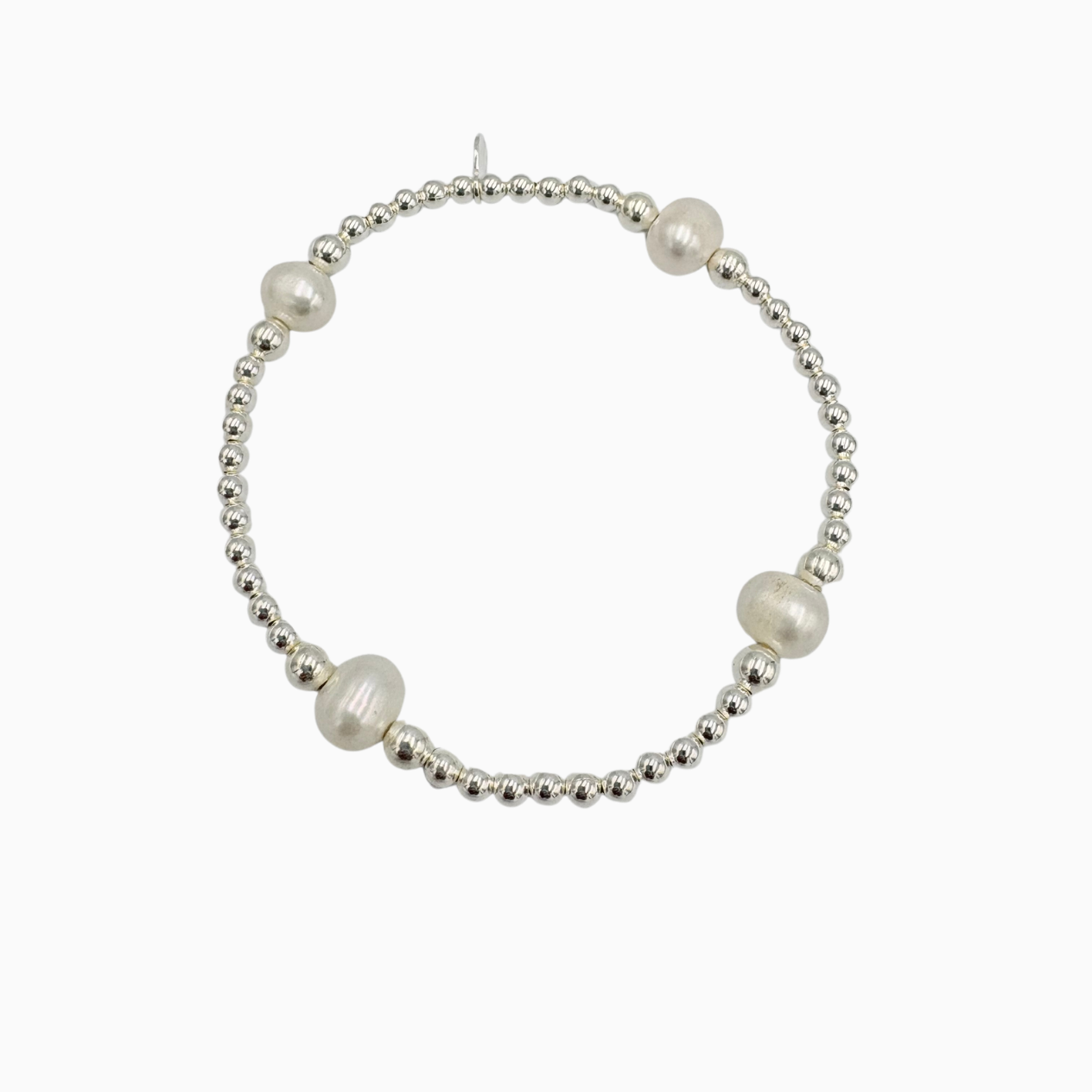 Pulsera de bolitas plata y perlas cultivadas PU2145L24