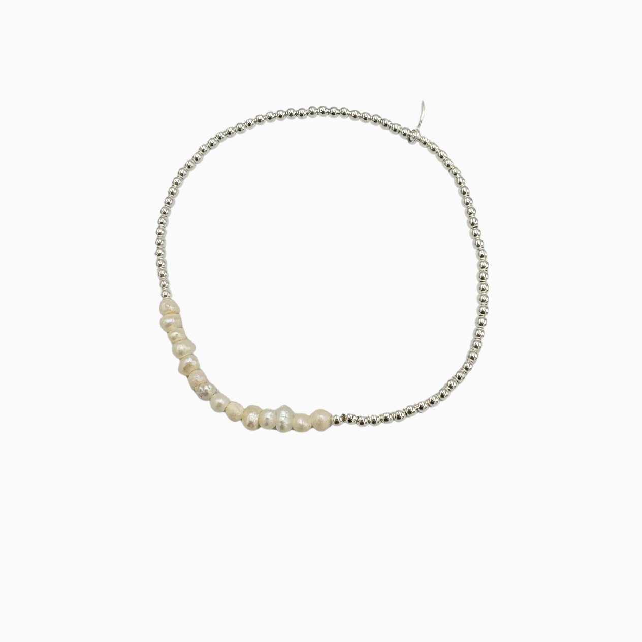 Pulsera mini bolitas de plata y perlas cultivadas PU2144L22