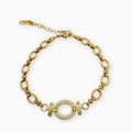 Pulsera de eslabones con dije de brillos PU2149G63