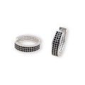 Argollas Huggies cristales negros AG1889L22