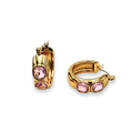 Argollas con Cristales Rosados  AG1909G55