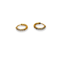 Argollas Huggie Minimalistas con Cristales
