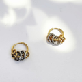 Argollas 2 tonos con circulos