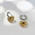 Argollas 2 tonos de corazón AG1929G39
