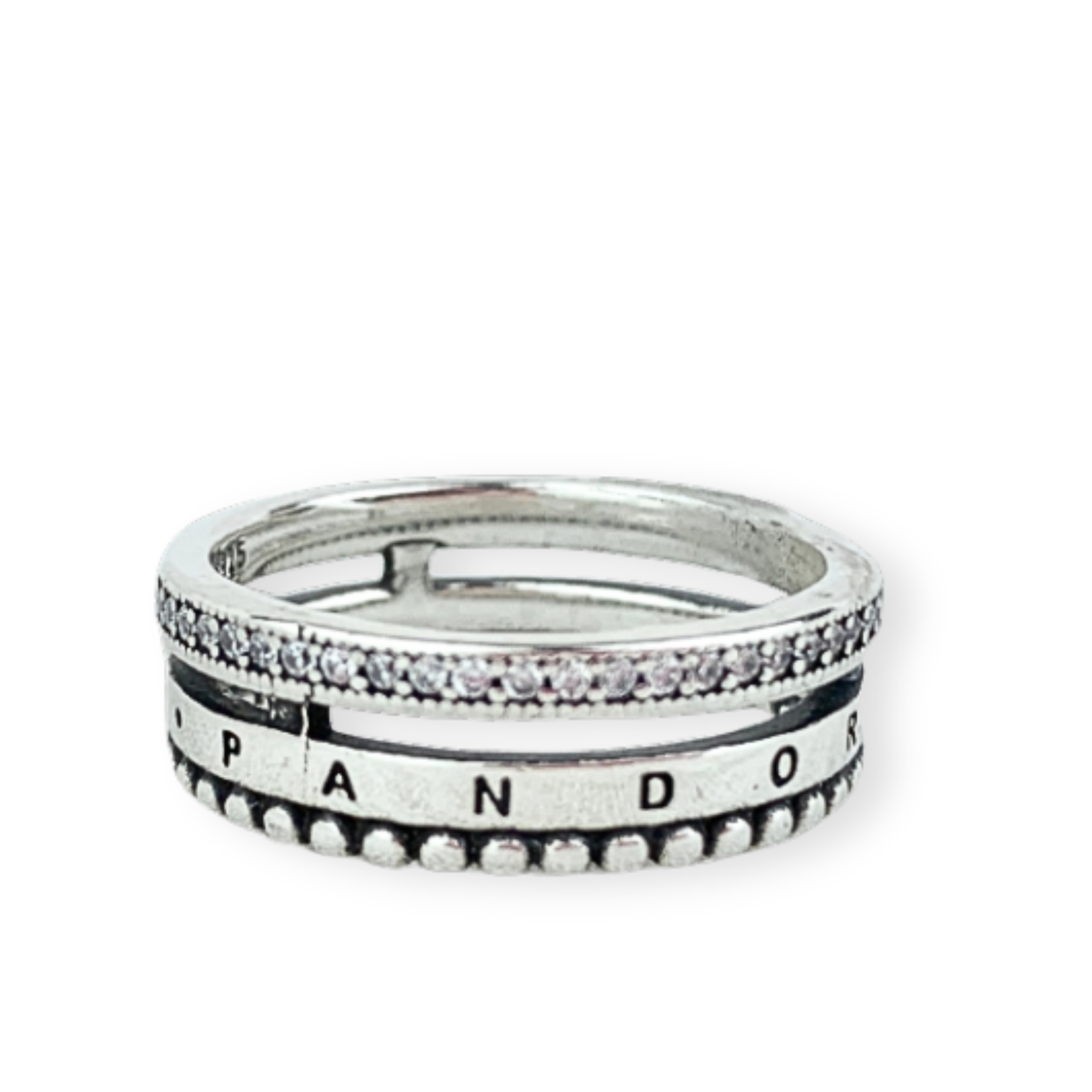 Anillo añejado con chispas
