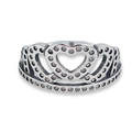Anillo corona de corazones