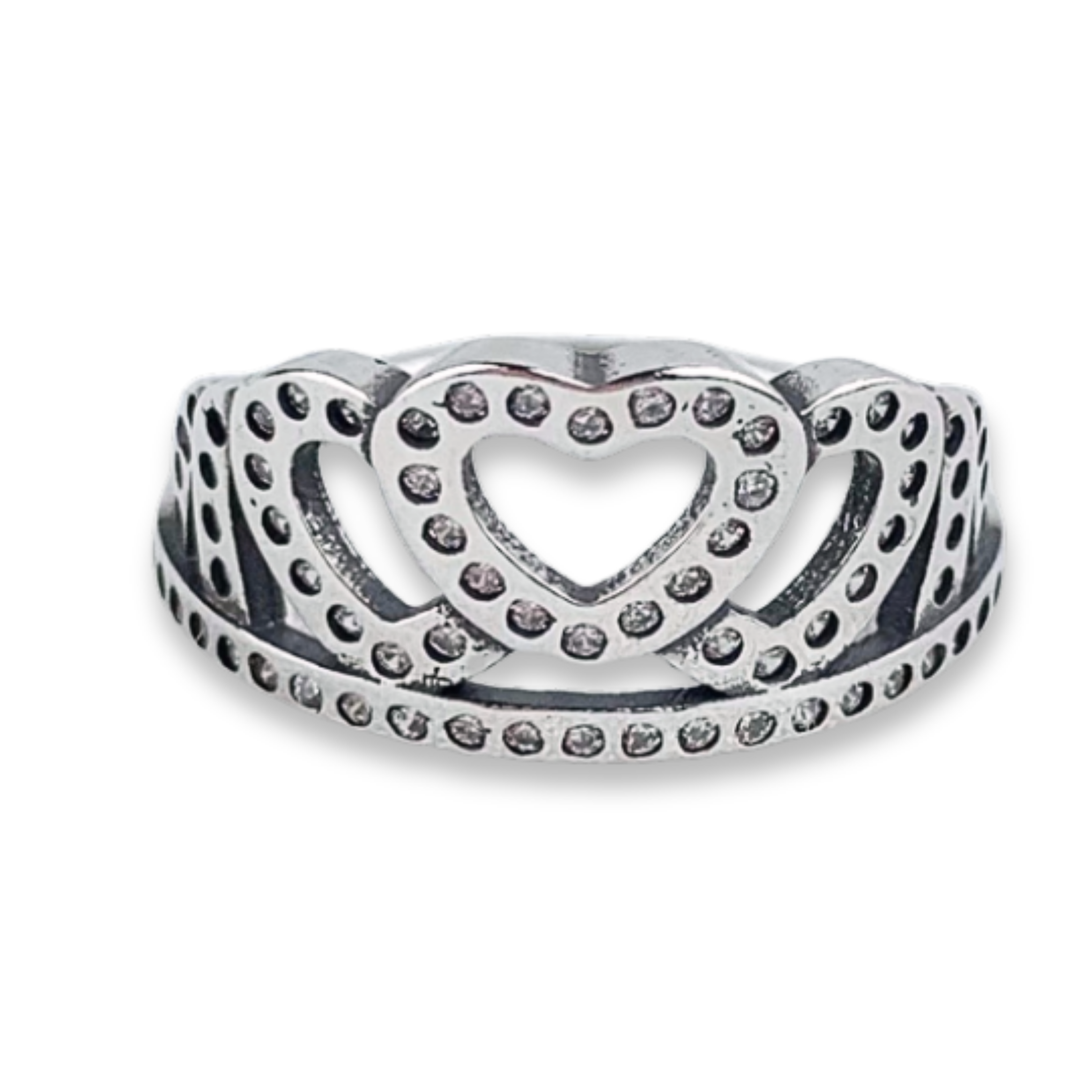 Anillo corona de corazones
