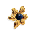 Anillo flor lapislázuli