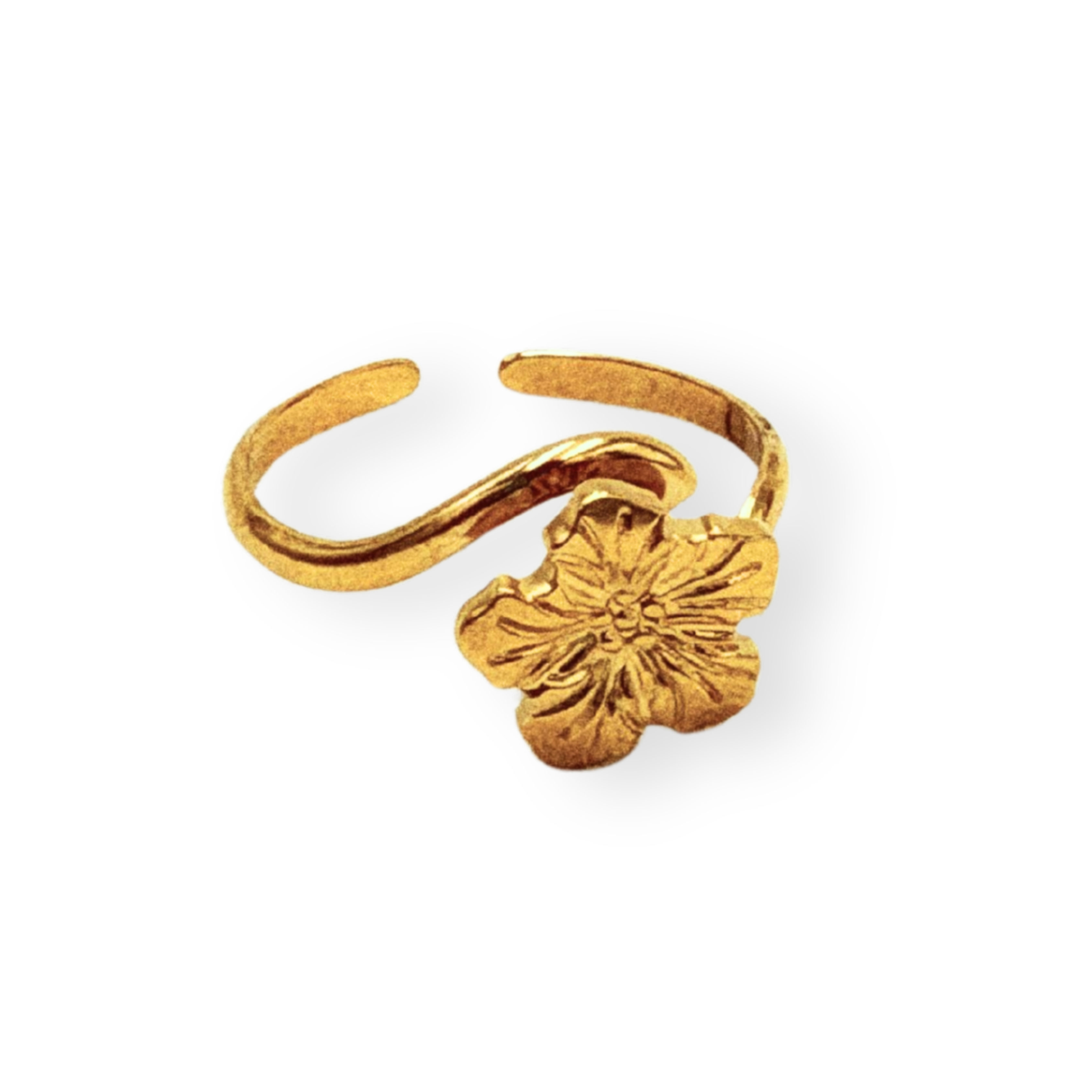 Anillo flor delgado