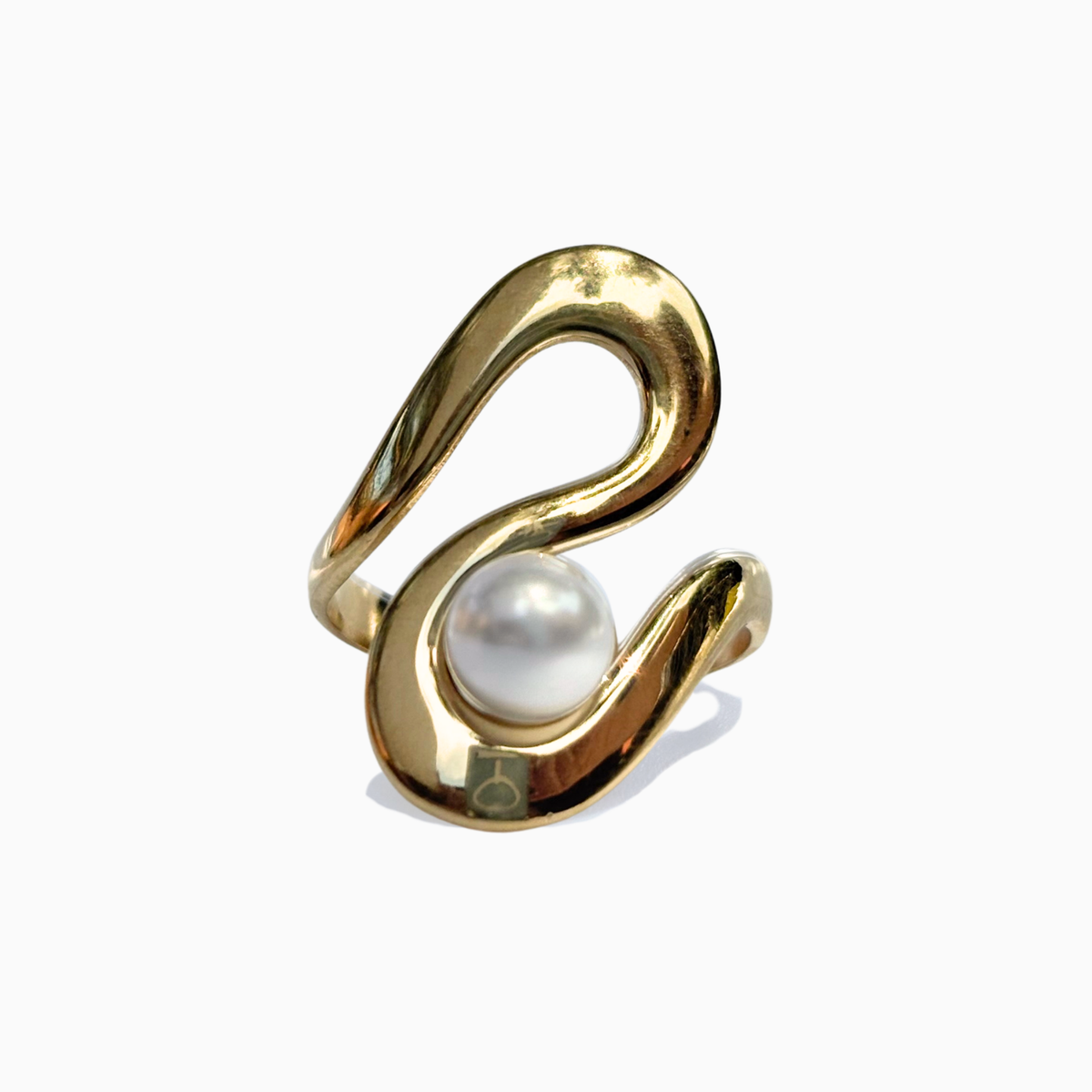 Anillo de perla ajsutable en acero AN4041G78