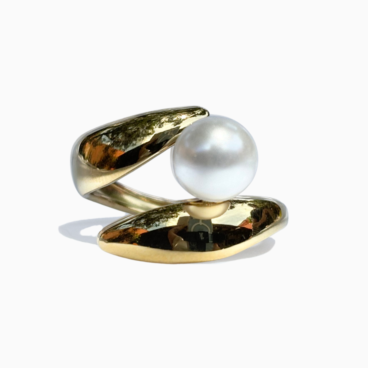 Anillo de perla sujete en un punto ajustable en acero AN4045G78