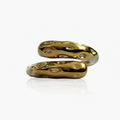 Anillo texturizado abierto ajustable en acero AN4048G96