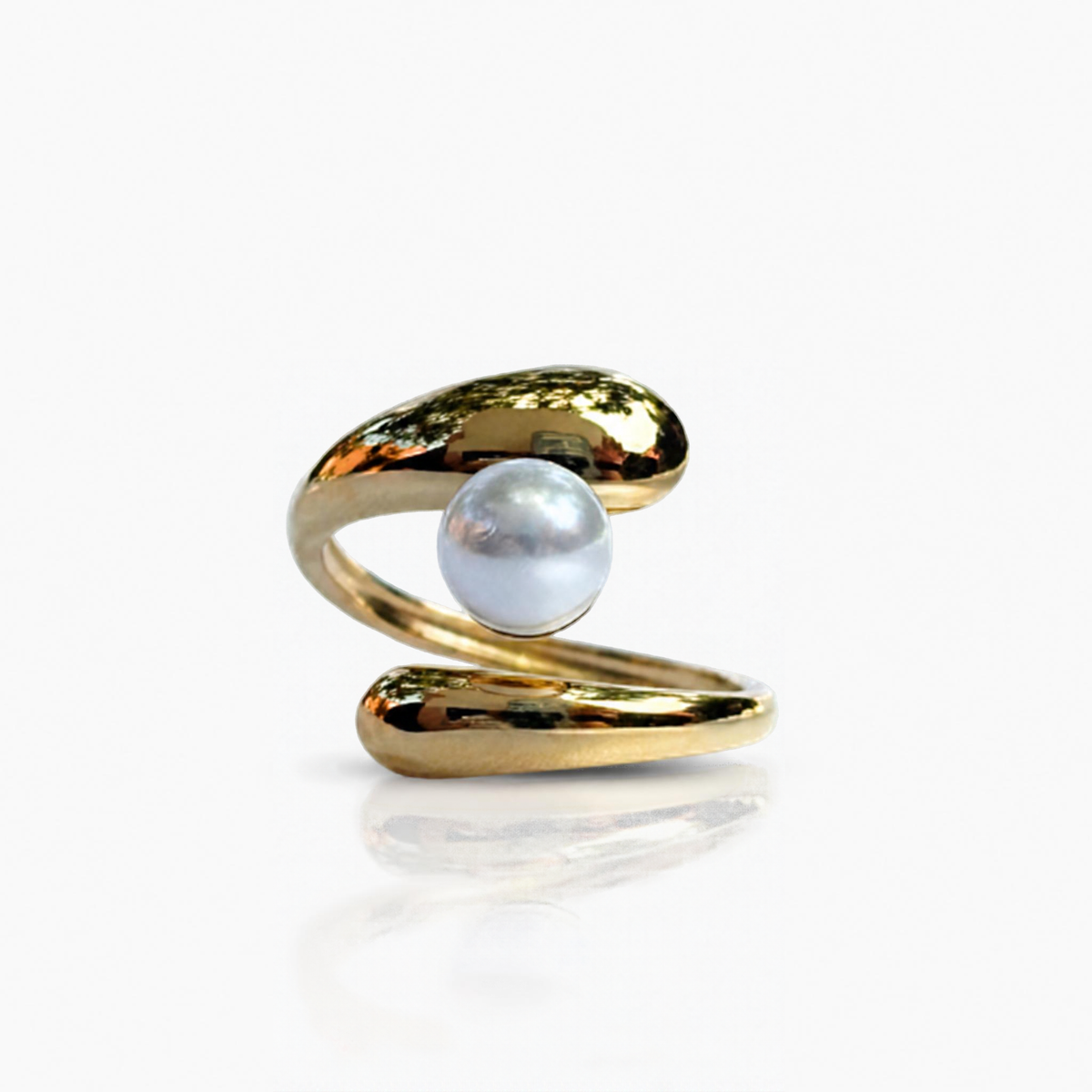Anillo de perla ajustable en acero AN4052G78