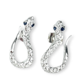 Aretes serpiente ojos azules