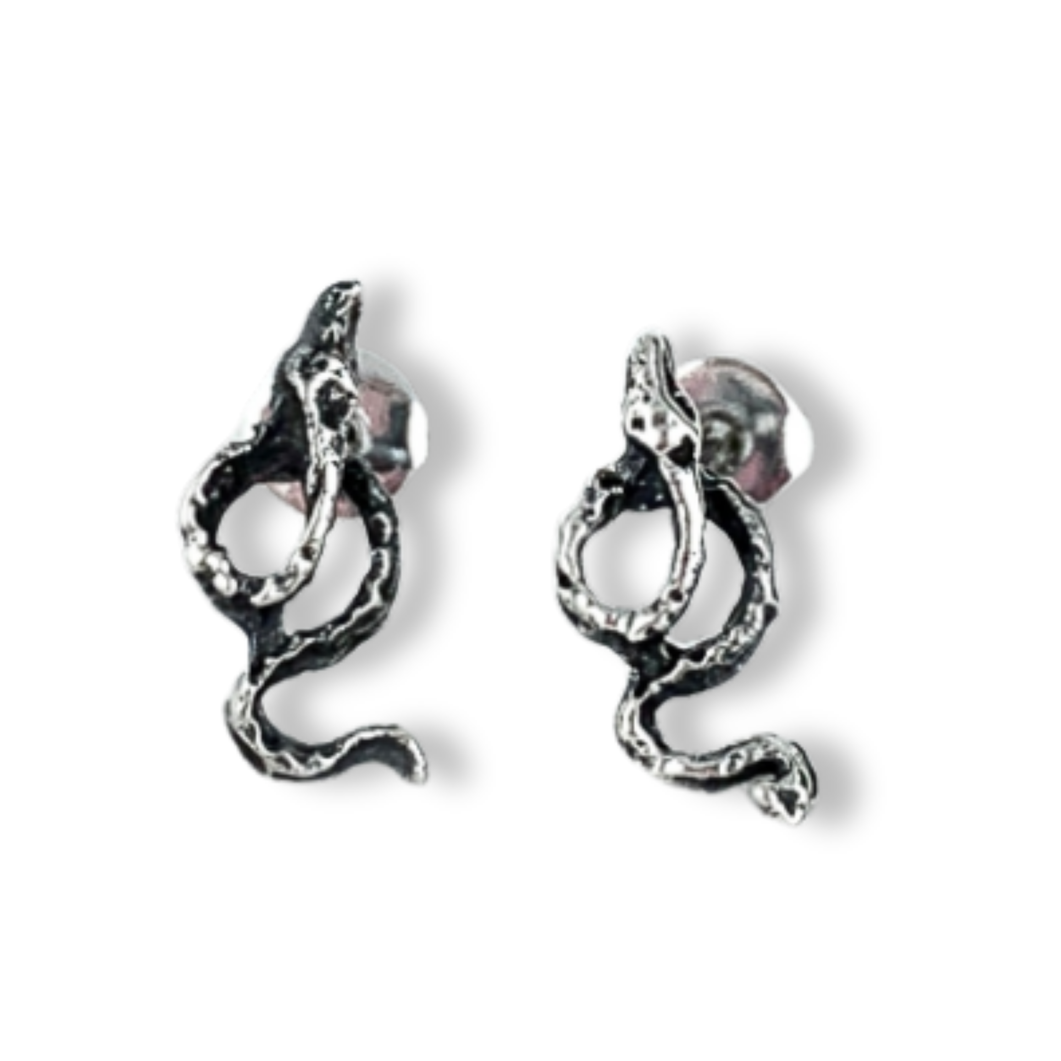 Aretes serpiente oscura
