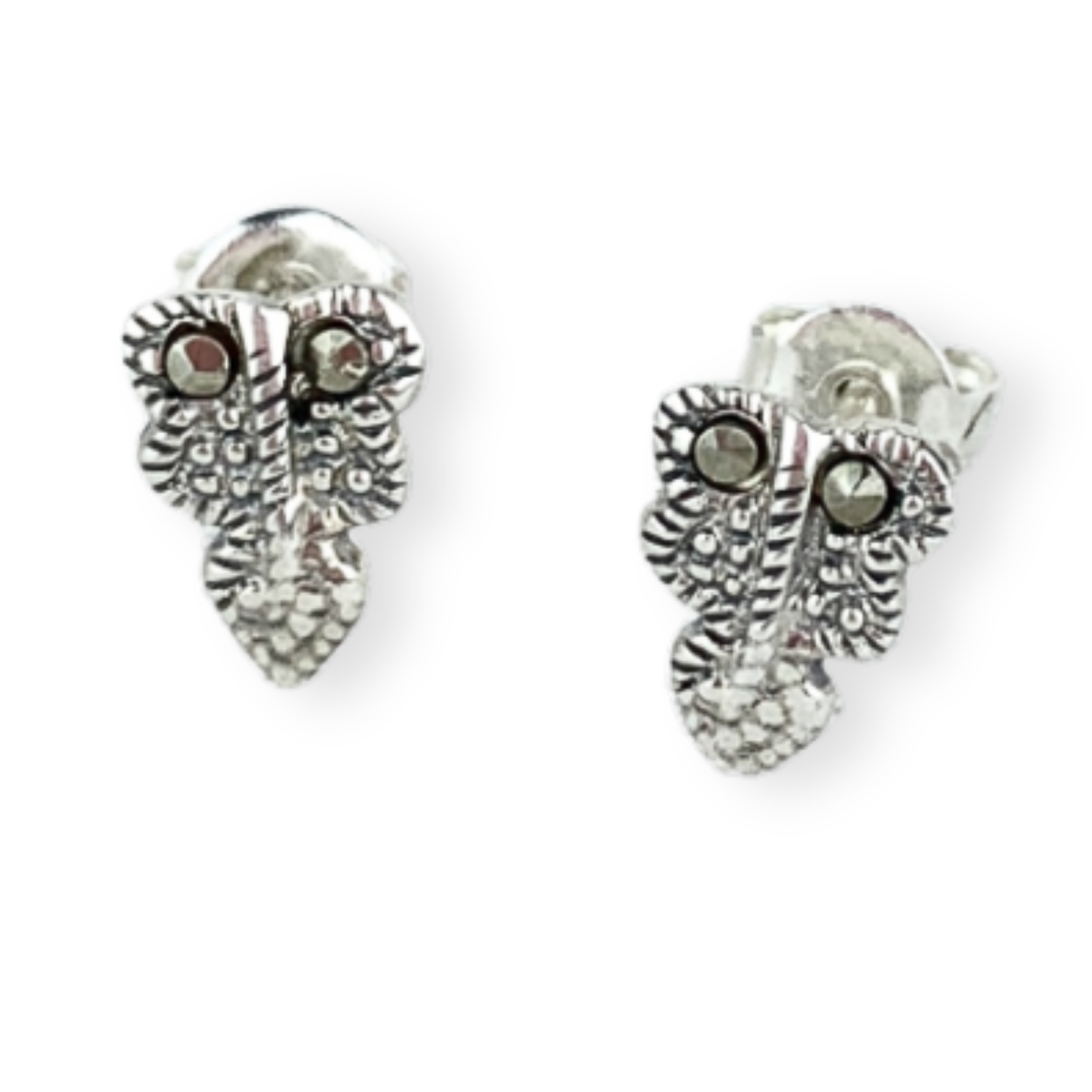 Aretes hoja con marquesitas